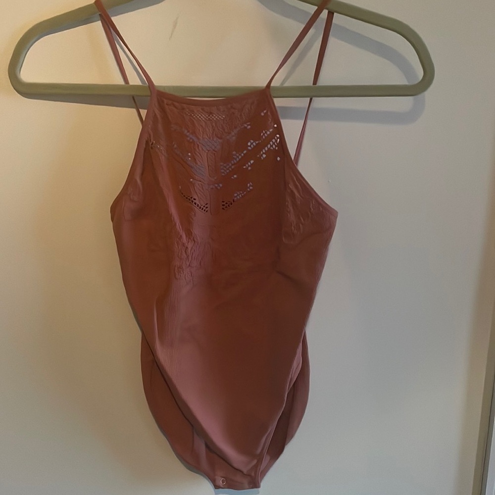 Free people intimately seamless solstice bodysuit - burnt pink